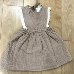 milkbalm キルティングワンピース　ギンガムチェック