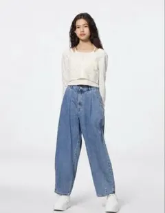 GIRLSバレルレッグジーンズ　M(150センチ)