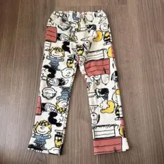 スヌーピー柄ボトムス 裏フリース100cm
