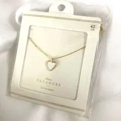 ニッケルフリー　ネックレス　ペンダント　新品　未使用　ハート　ホワイト系のサムネイル