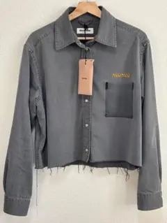 MIU MIU クロップド シャツ 25SS タグ付き 定価18万 44