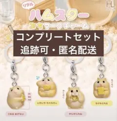 【匿名配送】リアルハムスターぷちマークチャーム 全4種セット コンプリート