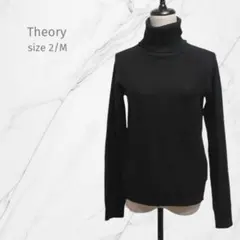 『Theory セオリー』タートルネックニット【M相当】ウール混　ブラック　黒