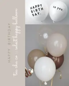 誕生日　ハーフバースデー　バルーン　飾り　風船　グレー　くすみカラー　インスタ