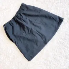 ウィゴー WEGO キュロット スカート (F) ゴム シンプル 黒 無地