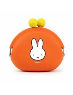 miffy がま口 シリコン 財布 小銭入れ コインケース フェイス オレンジ