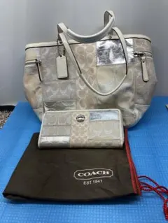 COACH コーチ トートバッグ シグネチャー 肩掛け & 長財布　セット