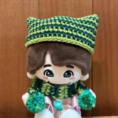 なにわ男子　ちびぬい　ネコ耳ニット帽　帽子　マフラー　ボーダー　緑