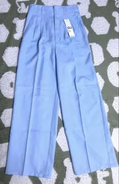 GU カラースラックス パンツ ブルー S