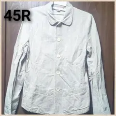 45R ストライプ 胸元ハート刺繍 テーラードジャケット