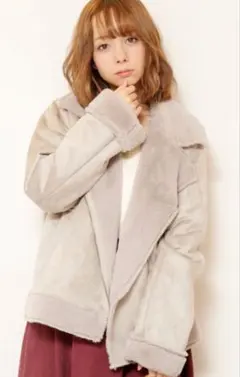 【美品】Ray Cassin フェイクムートンボアライダースジャケット