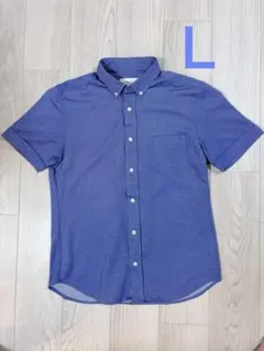 NOLLEY'S goodman半袖ボタンダウンシャツ ブルー Lサイズのサムネイル