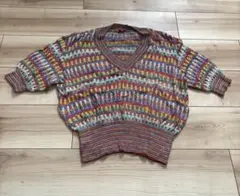 美品☆ MISSONI ミッソーニ 総柄 半袖 ニットトップス 44 - メルカリ