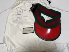 GUCCI ストライプ サンバイザー 赤 緑 - メルカリ