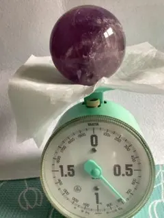 자수정 보라색 크리스탈 스피어 원석 천연석 파워 스톤 직경 약 7.5 cm