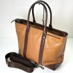 美品✨COACH 2way 本革 トートバッグ ビジネスバッグ A4可 ブラウン