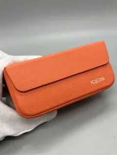 IQOS 純正キャリーケース レザー オレンジ 未使用【2609】