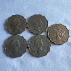 イギリス硬貨 20ペンス 5枚 約21mm エリザベス 1982年 - メルカリ