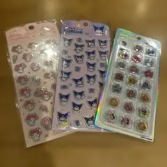 おはじきシール　キラコロシール　サンリオ　日焼けキティ　ぷくっとシール