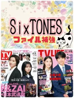 TVガイド 5/8号 SixTONES 連載 切り抜き テレビガイド
