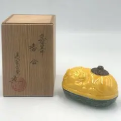 茶道具 松坂萬古 松古窯 佐久間芳丘 色絵雉香合 共箱 - メルカリ