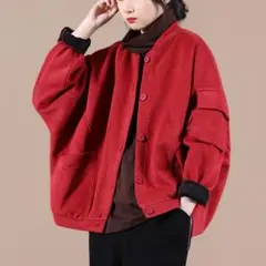 無地 トレーナー アウター ゆったり ドルマンスリーブ カーディガン 着痩せ