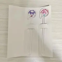 산리오 MOGUMOGU アクリル マドラー 쿠로미 마이멜로디