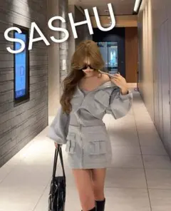 完売♡ ジュンアンドロペ セットアップ グレー S XS モックネック