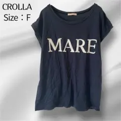 CROLLA ネイビー MARE 薄手 半袖Tシャツ フリーサイズ