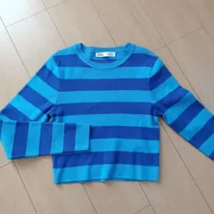 ZARA ストライプ 長袖ニット L