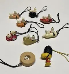ペプシネックス　スヌーピー ご当地ストラップ7種＋おまけ