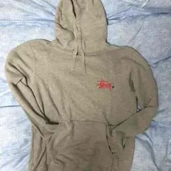 STUSSY パーカー プルオーバー グレー ロゴ 値下げ ブランド