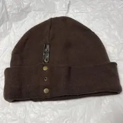 A*☆様 ブラウン ニット帽 ボタン付き
