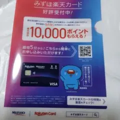 みずほ楽天カード クリアファイル あおまる　キャラもの
