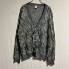 90's Modigliani モディリアーニ 総柄 リネン カーディガン