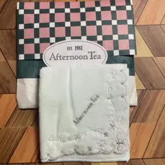Afternoon Tea タオルハンカチ 刺繍 ミントグリーン　新品のサムネイル