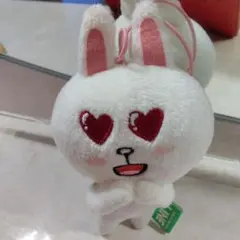ウサギ ぬいぐるみマスコット ストラップ付き