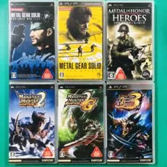 PSP メタルギアソリッド メダルオブオナー モンスターハンター等全6種セット