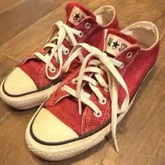 レア USA製 converse ALL STAR 24㎝ 赤コンバース ヘンプ