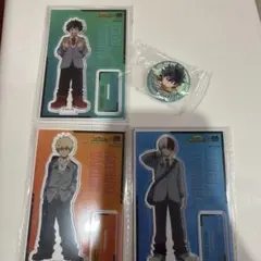 くら寿司 ヒロアカ コラボ アクスタ 3体セット 轟 爆豪 緑谷　缶バッチ付