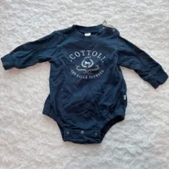 COTTOLI ネイビー 長袖ロンパース 80 バースデイ 男の子