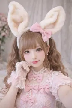 新品未使用 ベイビーザスターズシャインブライト うさみみカチューシャ リボンのサムネイル