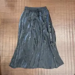 フレアスカート　スカート　GLOBAL WORK　ブラック　ウエストゴム