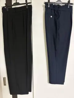 GU タックワイドパンツ　しまむら　テーパードパンツ
