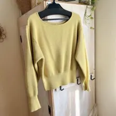 Apuweiser-riche バックパール畦編プルオーバー