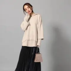 JEANASIS レイヤードBIGフーディー ベージュのサムネイル