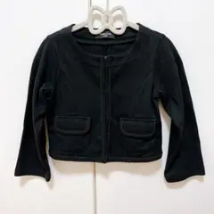 コムサイズム　フォーマルジャケット　100 ブラック　卒園式　入学式　ノーカラー
