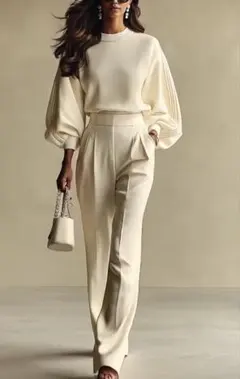 Col Pierrot コルピエロ ジョーゼット スソリブ パンツ 白 38 - メルカリ