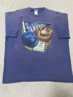 New York Yankees Tシャツ ネイビー90s 古着