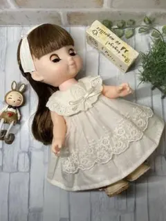 ソランちゃん♡メルちゃん♡生成りワンピース2点セット#461